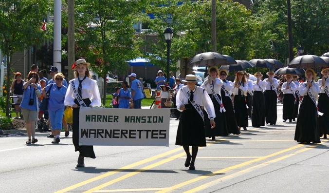 The Warnerettes marching in the Founders Festival parade