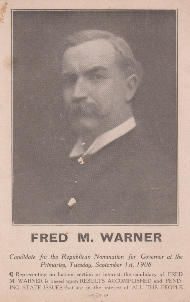 warner flyer for 1908 primary
